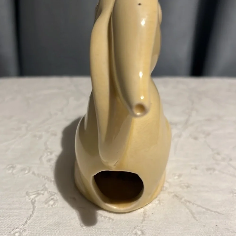 Vintage Yellow Bunny Rabbit Cotton Ball Dispenser Cameron Clay?
